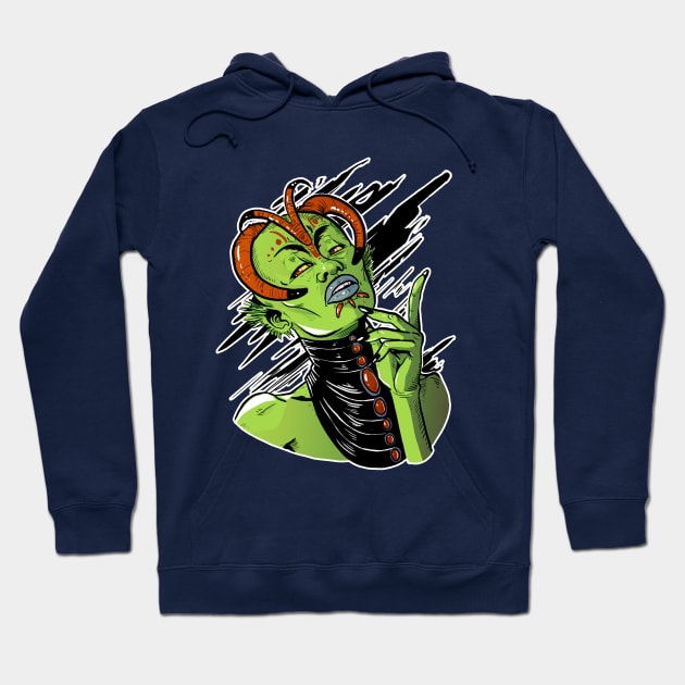 Monster lady - caterpillar Hoodie by iisjah